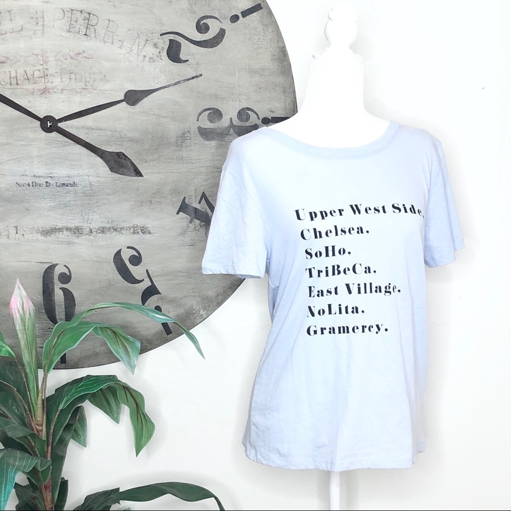 J Crew New York neighborhood t shirt.Blue. M. NWT - Picture 2 of 8